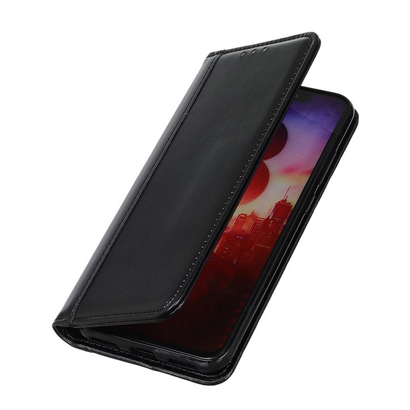 Flip Kotelot OnePlus 9 Pro Czerwony Czarny Dwoina Skóry