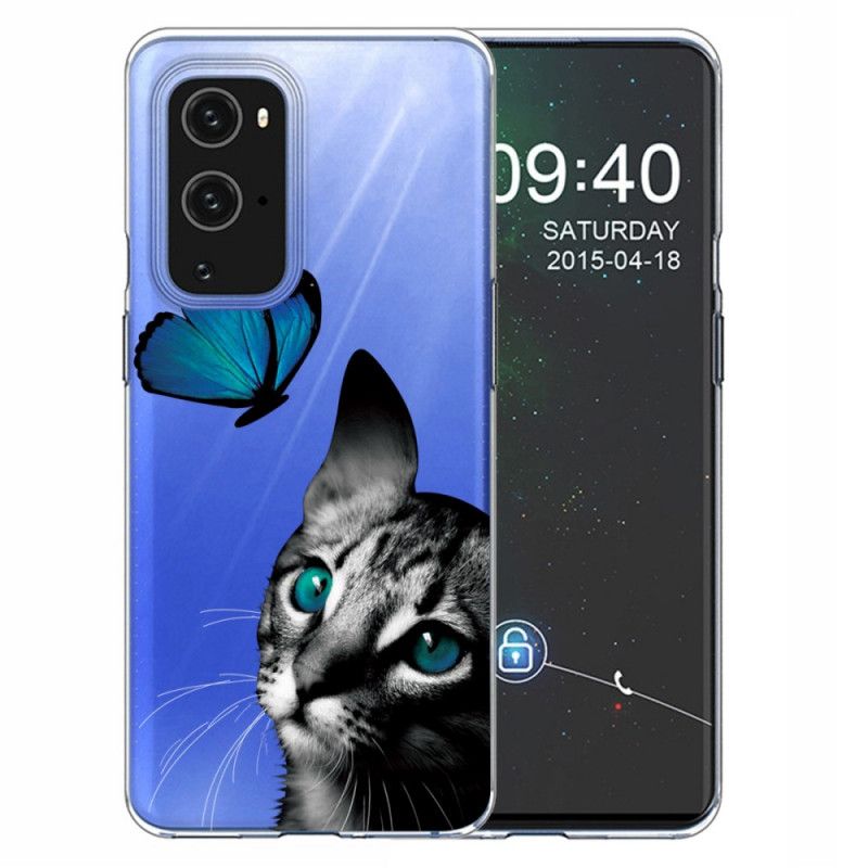 Futerały OnePlus 9 Pro Etui na Telefon Kot I Motyl