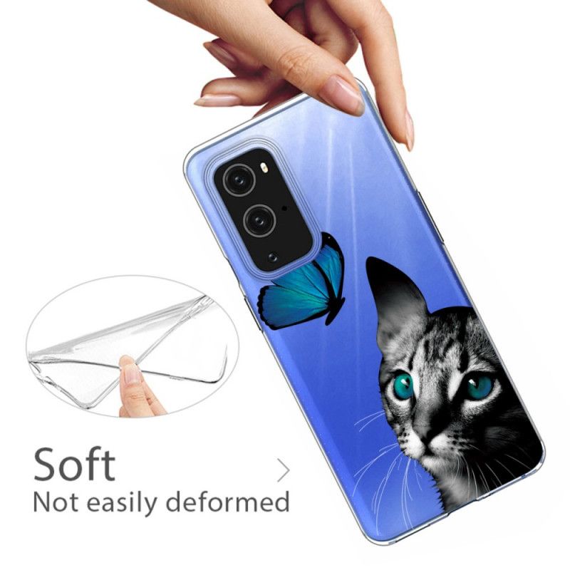 Futerały OnePlus 9 Pro Etui na Telefon Kot I Motyl