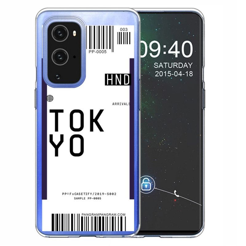 Futerały OnePlus 9 Pro Granatowy Czarny Karta Pokładowa Tokio