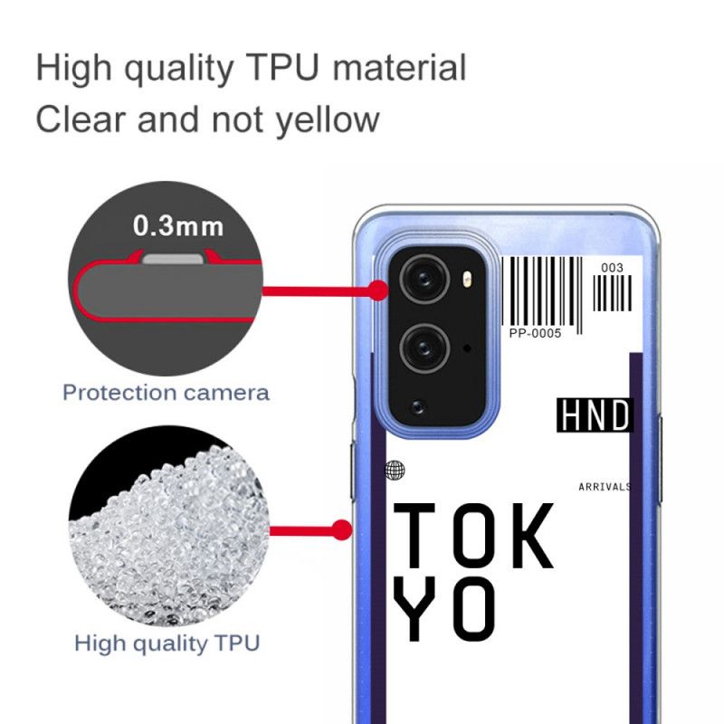 Futerały OnePlus 9 Pro Granatowy Czarny Karta Pokładowa Tokio