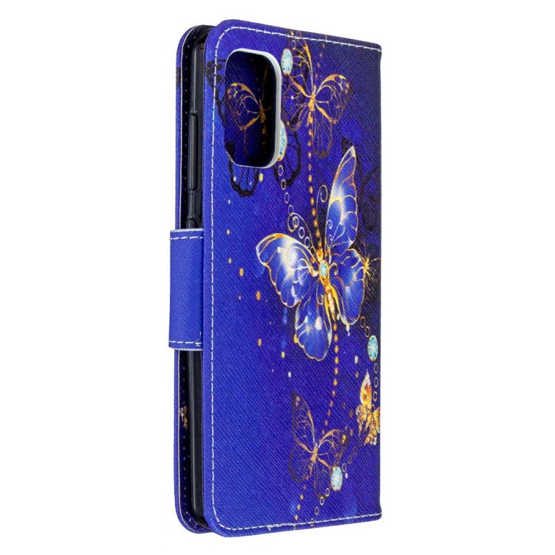 Etui Folio Samsung Galaxy A41 Biały Czarny Królowie Motyli