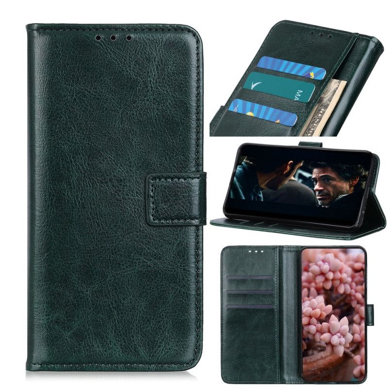 Etui Folio Samsung Galaxy A41 Czerwony Czarny Designerski Styl Skóry