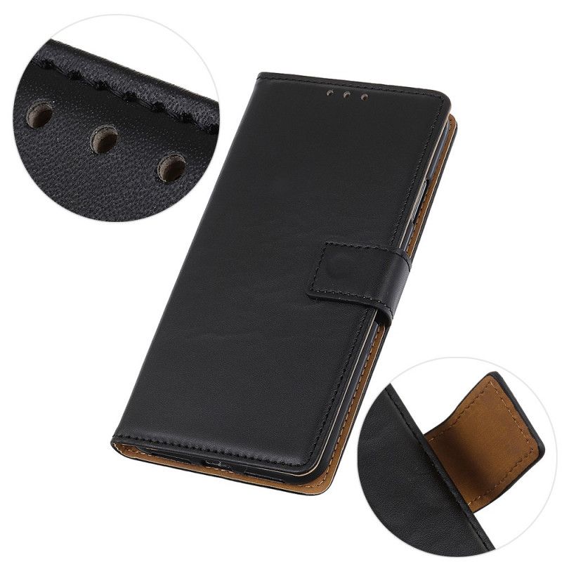 Etui Folio Samsung Galaxy A41 Granatowy Czarny Prosta Imitacja Skóry Etui Ochronne