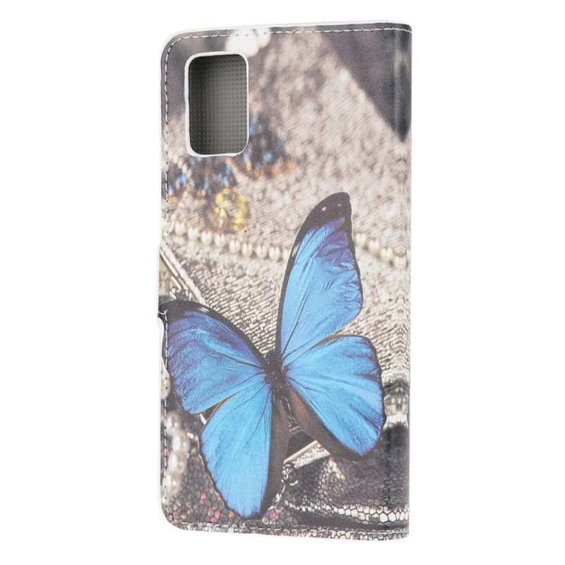 Etui Folio Samsung Galaxy A41 Niebieski Motyl Prestiżowy