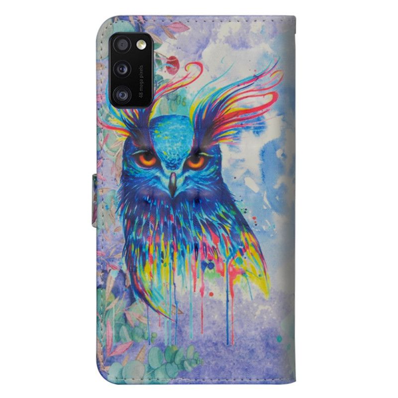 Etui Folio Samsung Galaxy A41 Ptak Akwarelowy Etui Ochronne