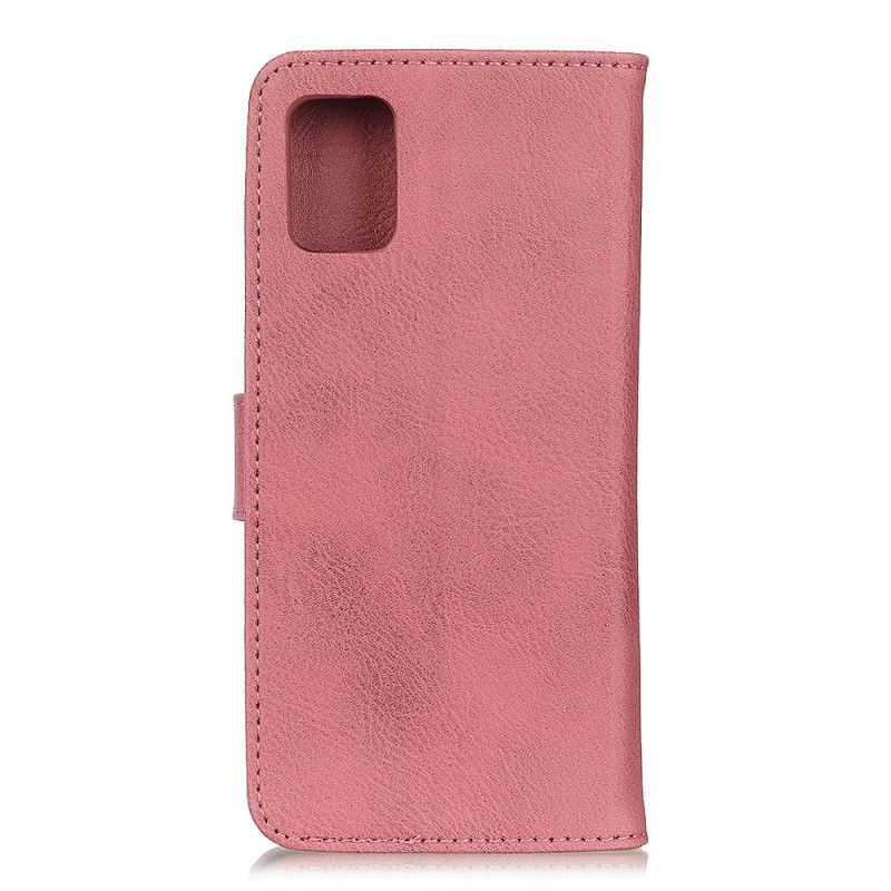 Etui Folio Samsung Galaxy A41 Szary Czarny Imitacja Skóry Khazneh