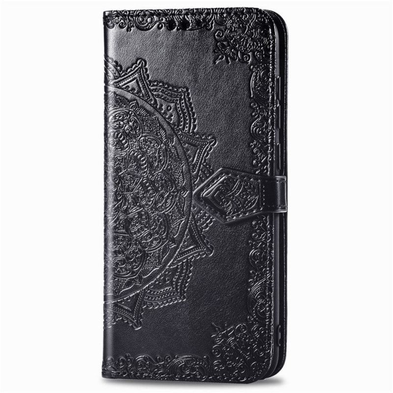 Etui Folio Samsung Galaxy A41 Szary Czarny Mandala W Średnim Wieku