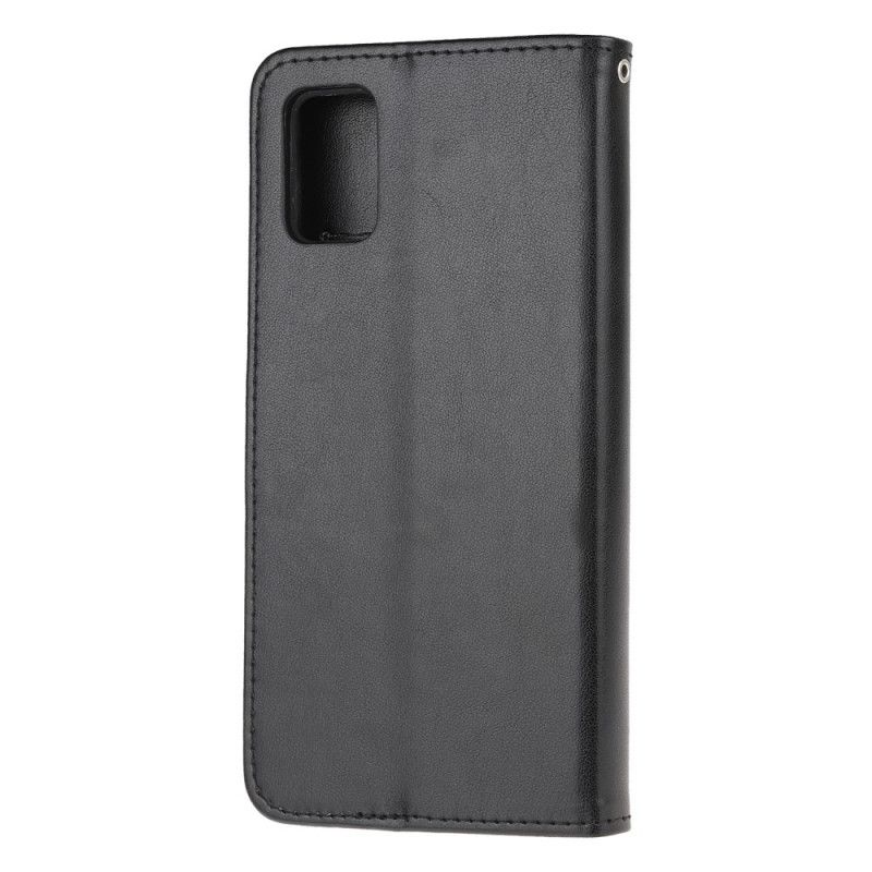 Etui Folio Samsung Galaxy A41 Szary Czarny Zaczarowane Motyle