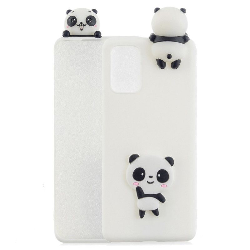 Etui Samsung Galaxy A41 Biały Czarny Panda 3D Etui Ochronne