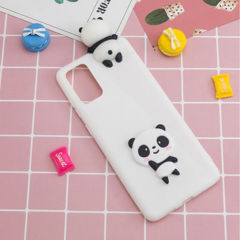 Etui Samsung Galaxy A41 Biały Czarny Panda 3D Etui Ochronne