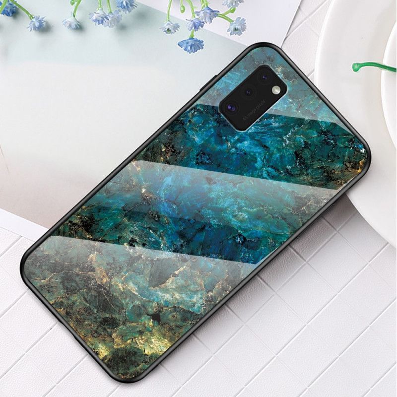 Etui Samsung Galaxy A41 Biały Czarny Szkło Hartowane W Kolorze Premum Etui Ochronne