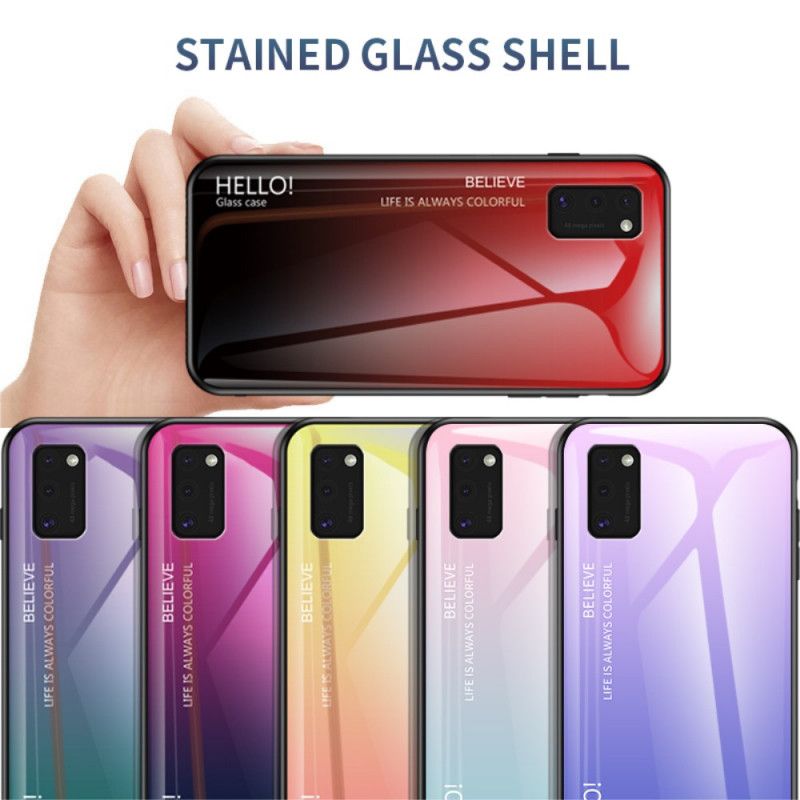 Etui Samsung Galaxy A41 Biały Czarny Witam Szkło Hartowane Etui Ochronne