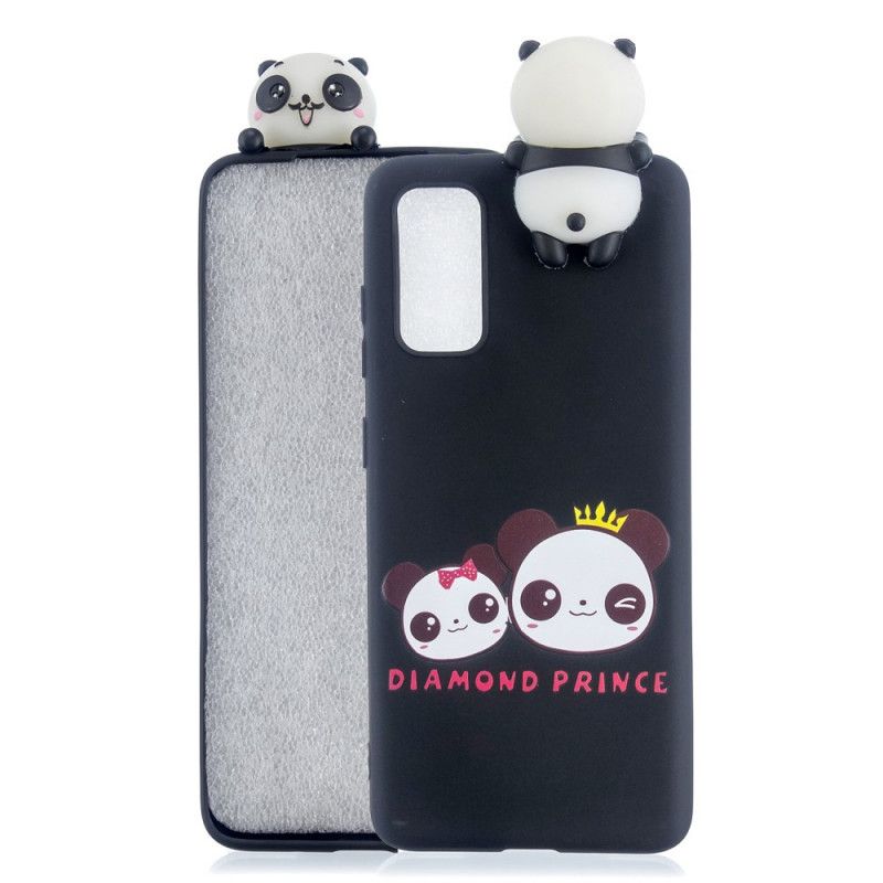 Etui Samsung Galaxy A41 Ciemnoniebieski 3D Super Panda