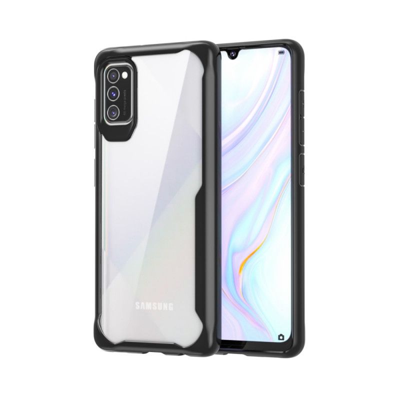 Etui Samsung Galaxy A41 Czerwony Czarny Hybrydowa Silikonowa Konstrukcja Obręczy Etui Ochronne