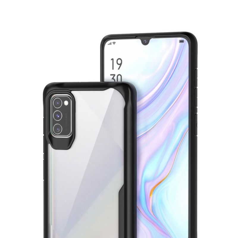 Etui Samsung Galaxy A41 Czerwony Czarny Hybrydowa Silikonowa Konstrukcja Obręczy Etui Ochronne