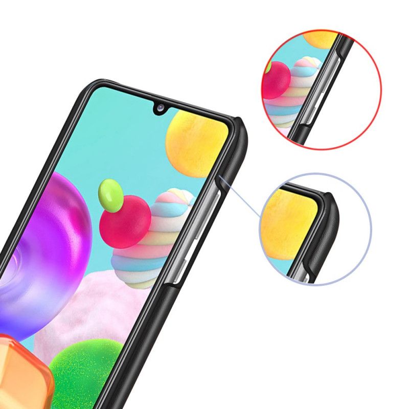 Etui Samsung Galaxy A41 Czerwony Czarny Ksq Dwukolorowy Efekt Skóry