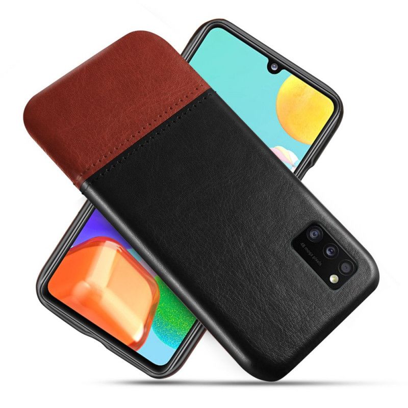 Etui Samsung Galaxy A41 Czerwony Czarny Ksq Dwukolorowy Efekt Skóry