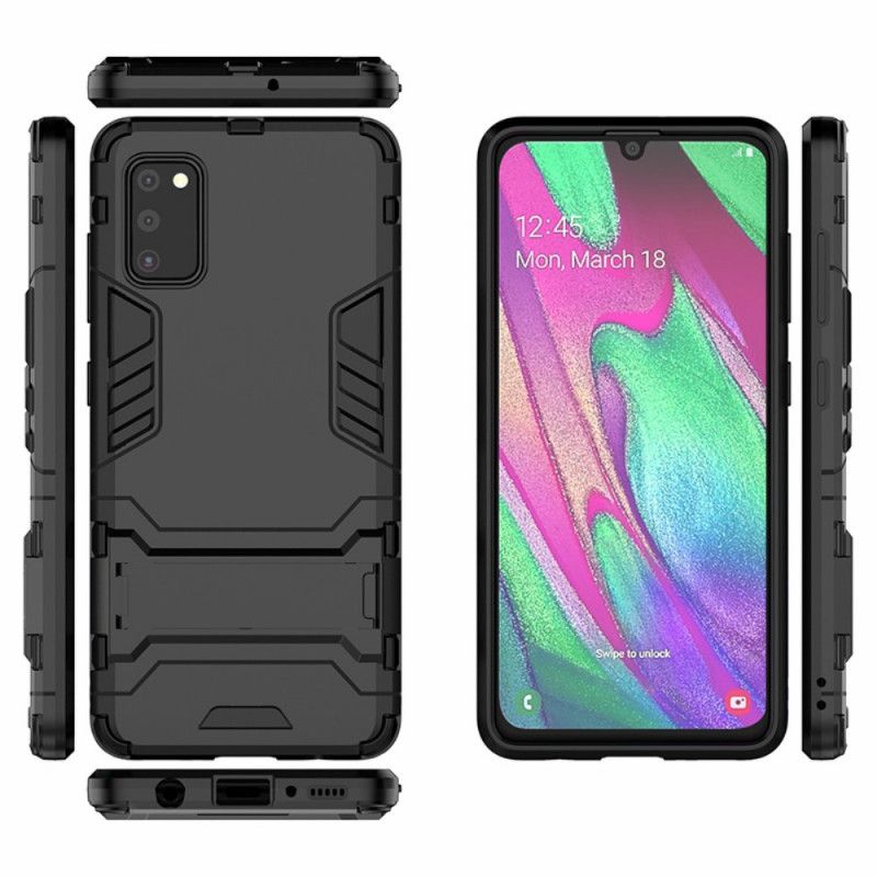 Etui Samsung Galaxy A41 Czerwony Czarny Ultra Odporny