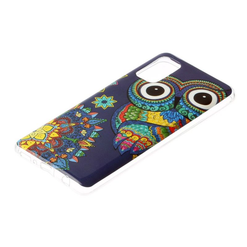 Etui Samsung Galaxy A41 Fluorescencyjna Sowa Mandala Etui Ochronne