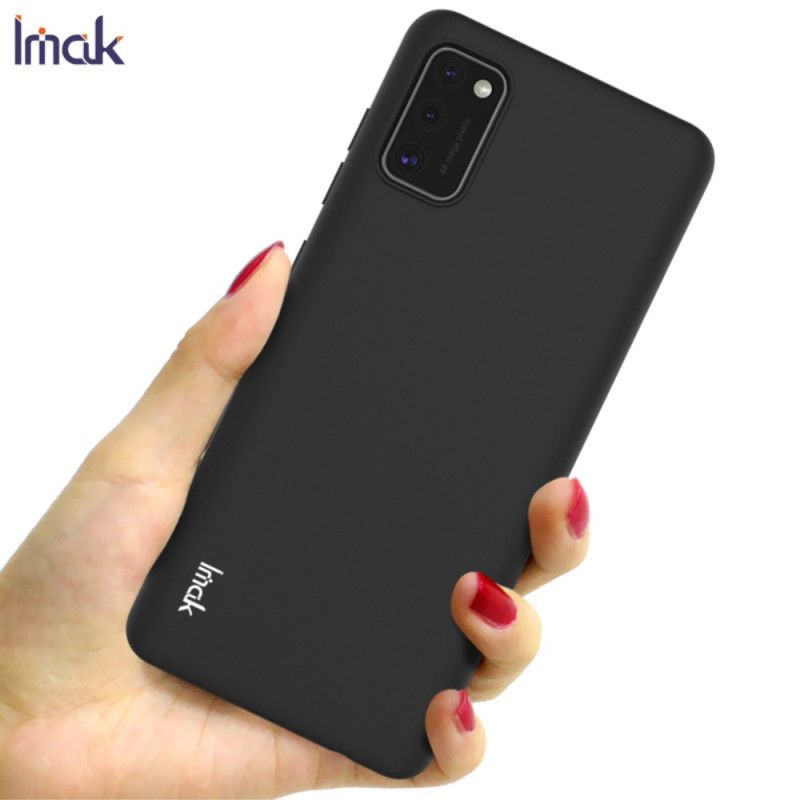 Etui Samsung Galaxy A41 Granatowy Czarny Mata Silikonowa Serii Uc-1 Imak