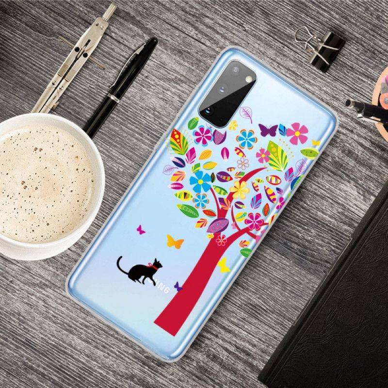 Etui Samsung Galaxy A41 Kot Pod Drzewem