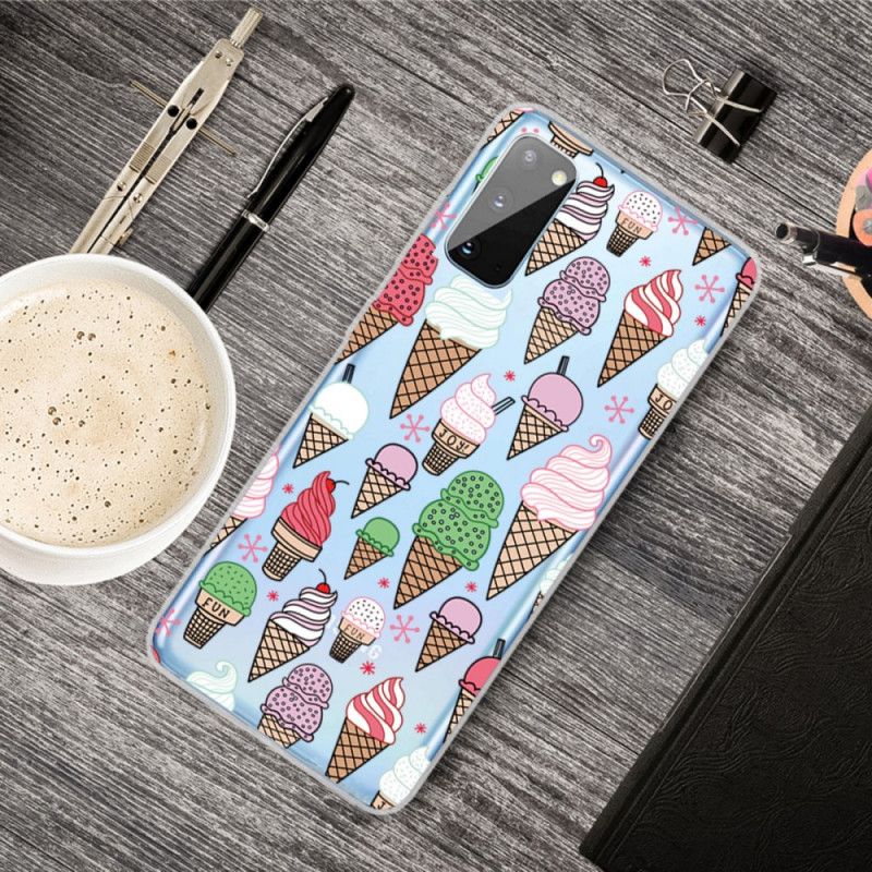 Etui Samsung Galaxy A41 Lody Śmietankowe