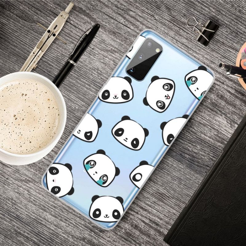 Etui Samsung Galaxy A41 Przezroczyste Sentymentalne Pandy