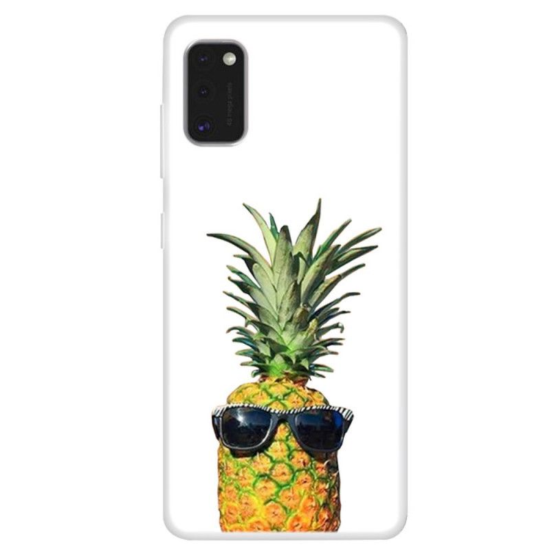 Etui Samsung Galaxy A41 Przezroczysty Ananas W Okularach