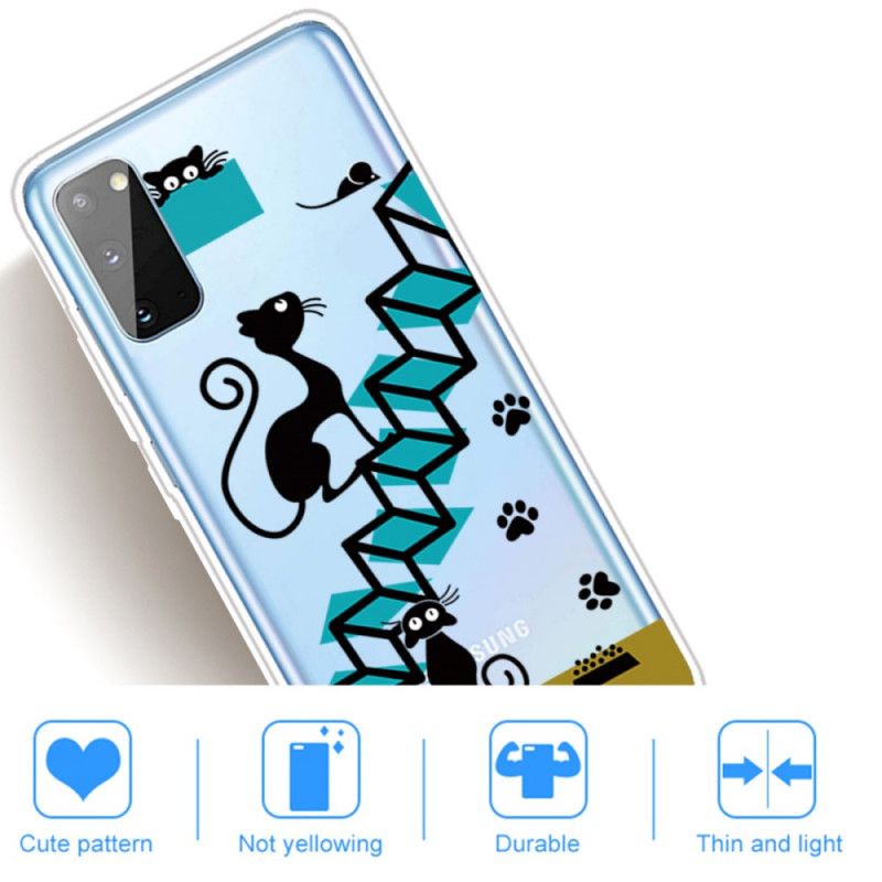 Etui Samsung Galaxy A41 Śmieszne Koty