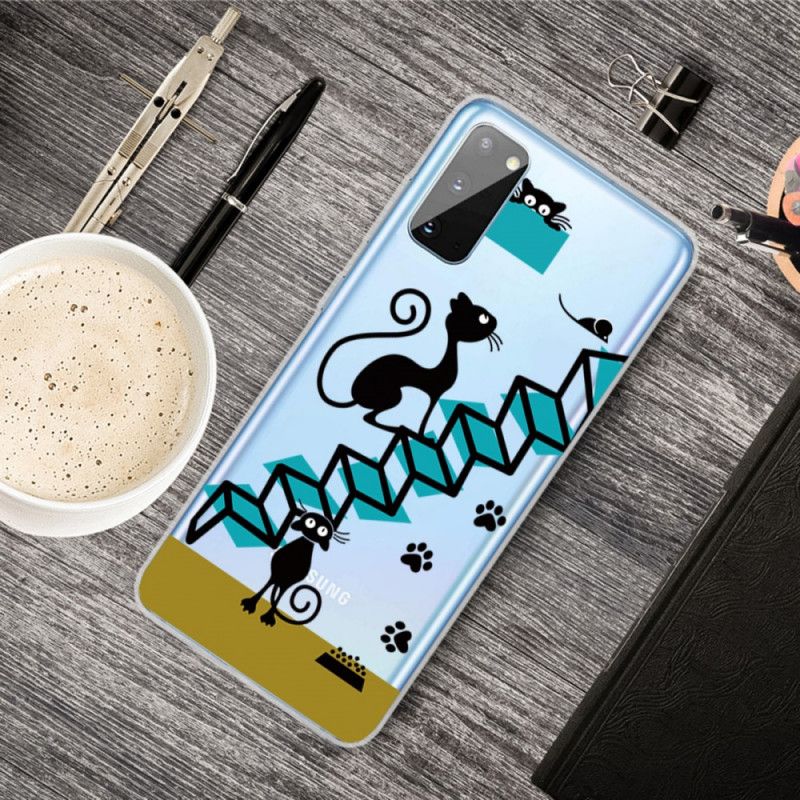 Etui Samsung Galaxy A41 Śmieszne Koty