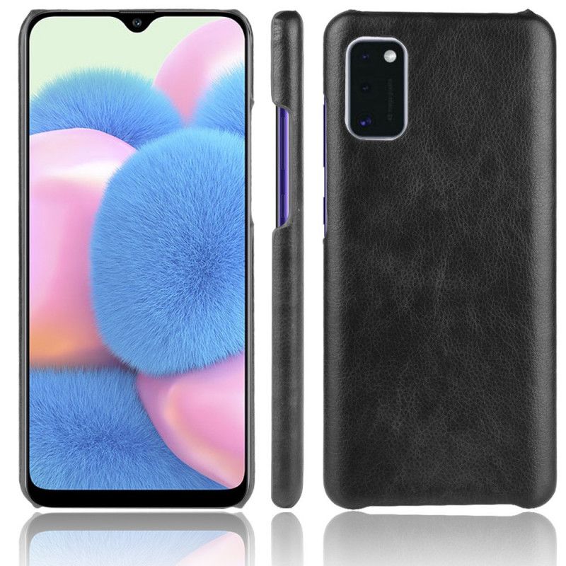 Etui Samsung Galaxy A41 Szary Czarny Efekt Skóry Lychee Performance Etui Ochronne