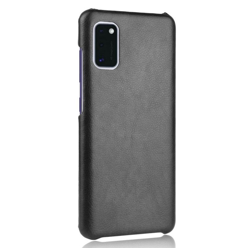 Etui Samsung Galaxy A41 Szary Czarny Efekt Skóry Lychee Performance Etui Ochronne