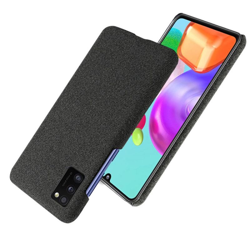 Etui Samsung Galaxy A41 Szary Czarny Tekstura Tkaniny Ksq