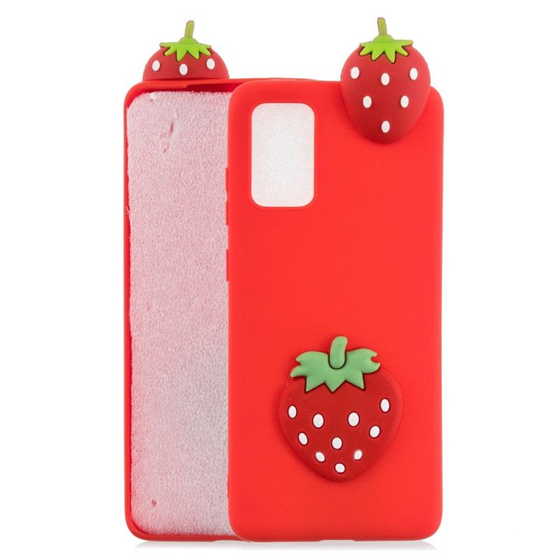 Etui Samsung Galaxy A41 Truskawka 3D Etui Ochronne