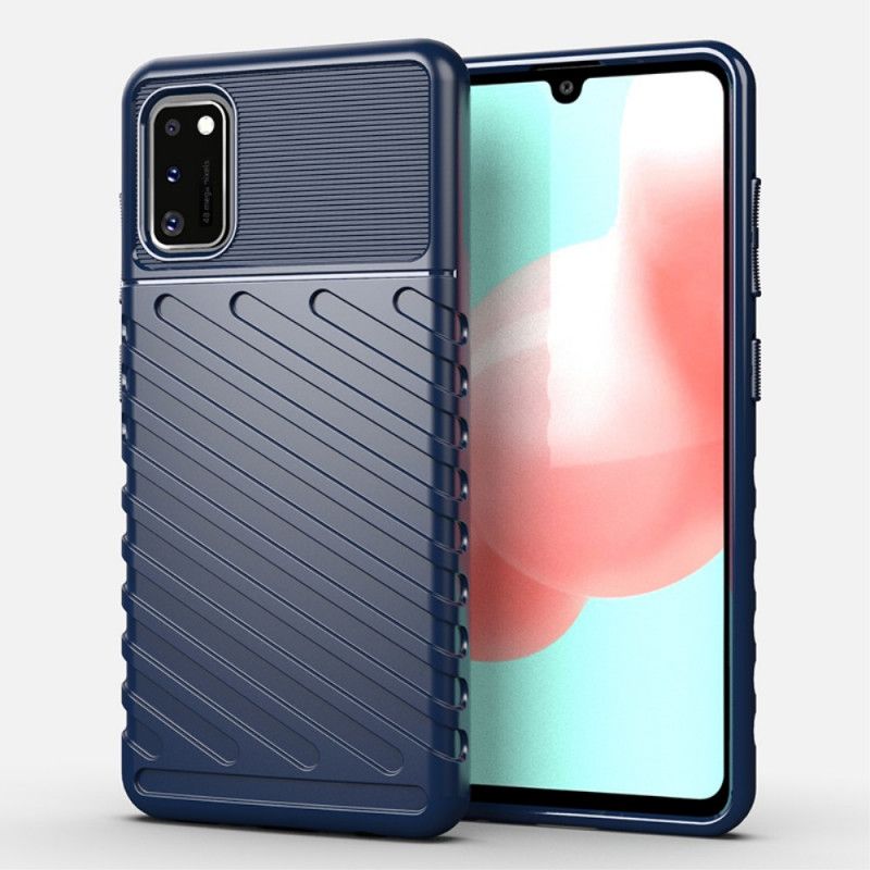 Etui Samsung Galaxy A41 Zielony Czarny Seria Grzmotów Etui Ochronne