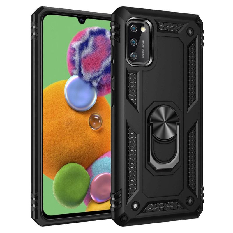 Etui Samsung Galaxy A41 Zielony Czerwony Pierścień Premium Etui Ochronne