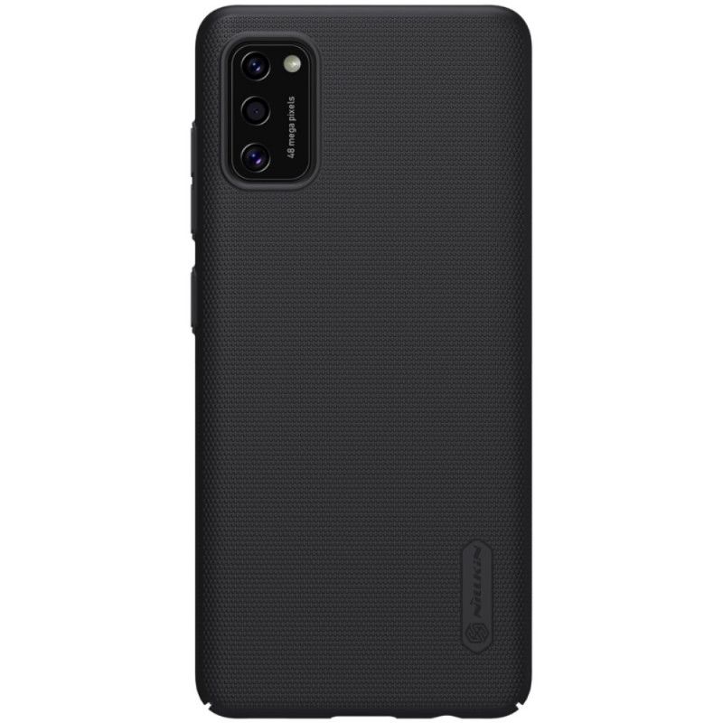 Etui Samsung Galaxy A41 Złoty Czarny Sztywny Matowy Nillkin Etui Ochronne