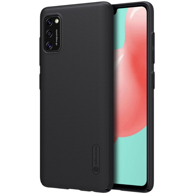 Etui Samsung Galaxy A41 Złoty Czarny Sztywny Matowy Nillkin Etui Ochronne