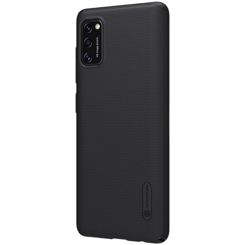 Etui Samsung Galaxy A41 Złoty Czarny Sztywny Matowy Nillkin Etui Ochronne