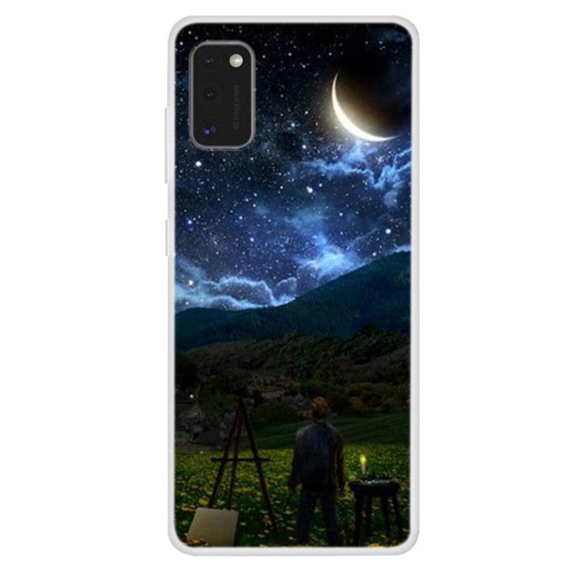 Futerały Samsung Galaxy A41 Etui na Telefon Malarz W Nocy