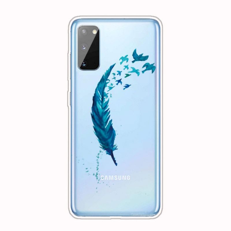 Futerały Samsung Galaxy A41 Etui na Telefon Piękne Pióro