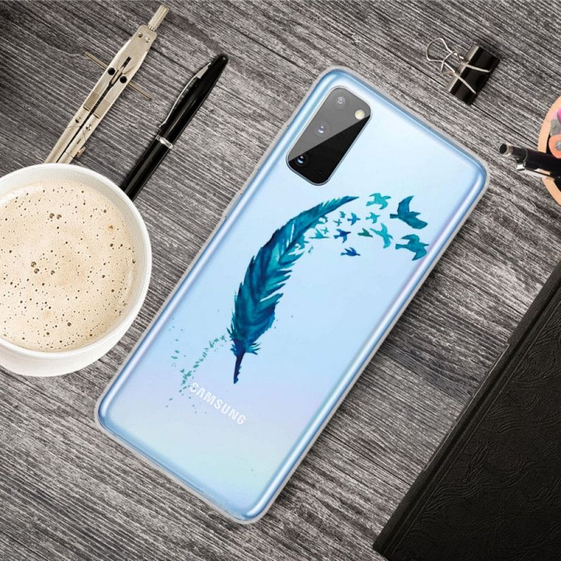 Futerały Samsung Galaxy A41 Etui na Telefon Piękne Pióro