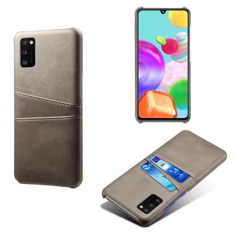 Futerały Samsung Galaxy A41 Szary Czarny Etui na Telefon Posiadacz Karty