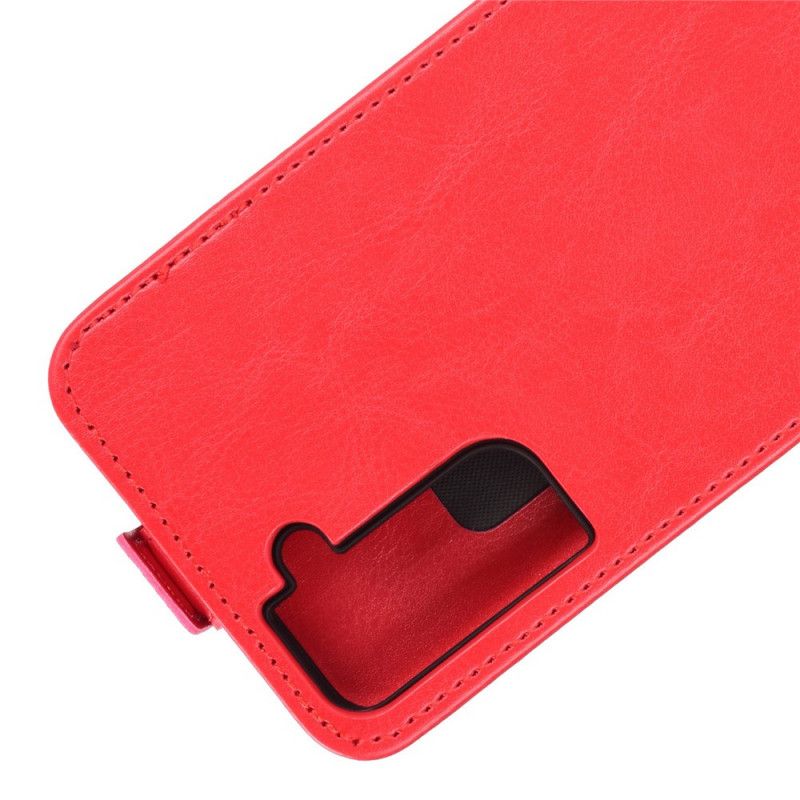 Etui Folio Samsung Galaxy S21 5G Biały Czarny Pionowa Klapa Z Efektem Skóry Etui Ochronne