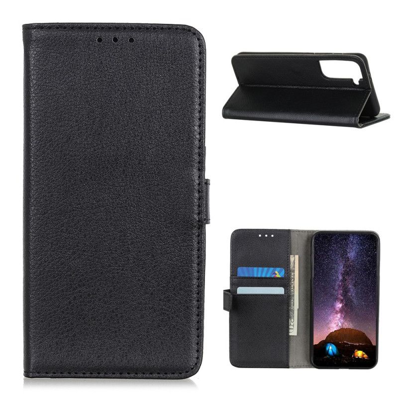 Etui Folio Samsung Galaxy S21 5G Biały Czarny Tradycyjnie Liczi