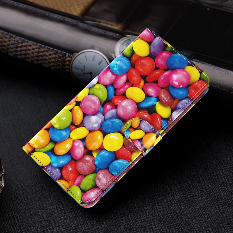 Etui Folio Samsung Galaxy S21 5G Cukierki Punktowe Z Paskiem Etui Ochronne