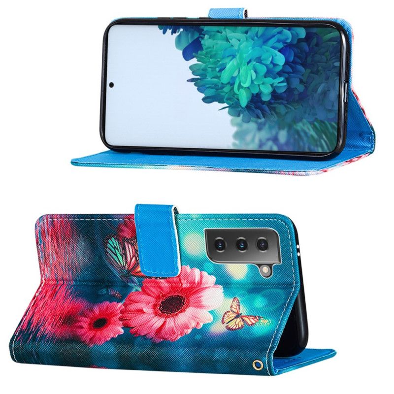 Etui Folio Samsung Galaxy S21 5G Czerwony Czarny Dlaczego Nie Motyle? Etui Ochronne