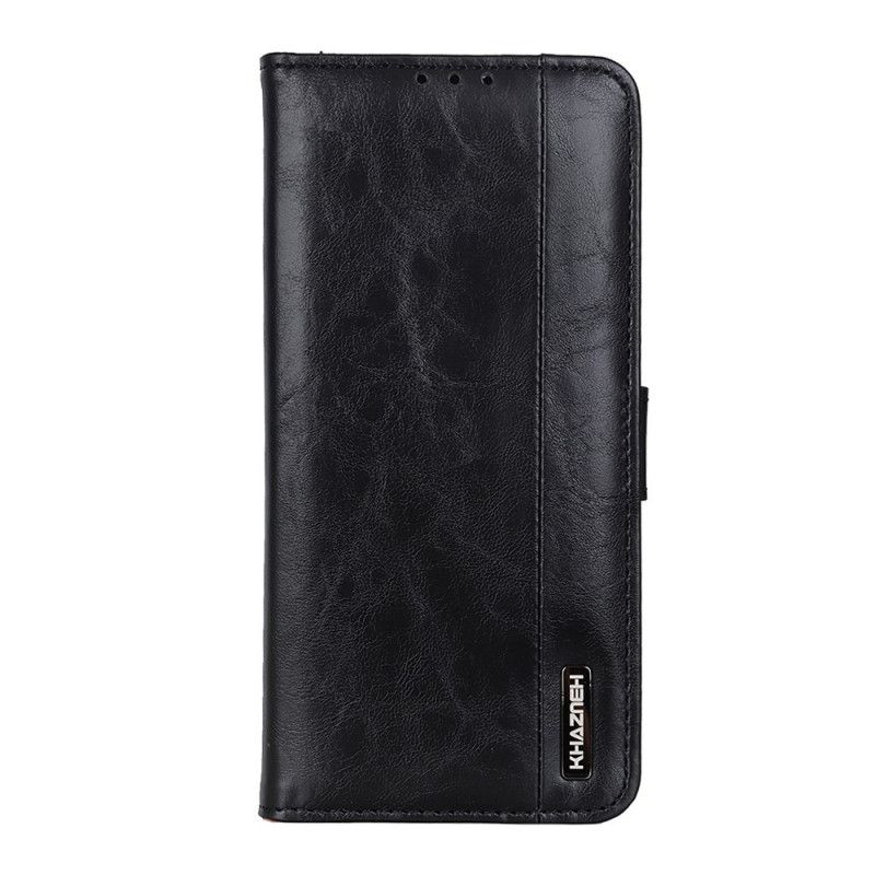 Etui Folio Samsung Galaxy S21 5G Czerwony Czarny Khazneh Elegancja Skórzany Styl Etui Ochronne