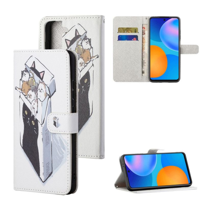 Etui Folio Samsung Galaxy S21 5G Dostawa Kotów W Stringach